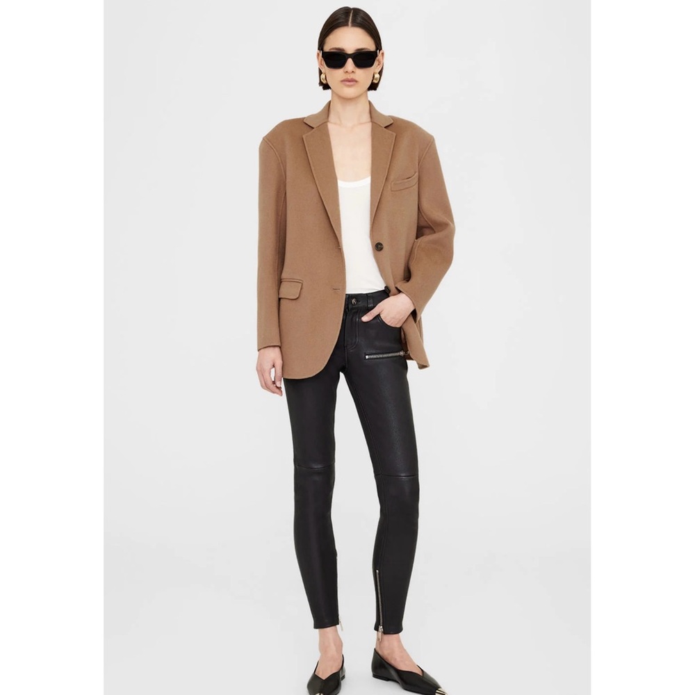 Anine Bing Quinn Blazer | Heavyweight | Camel Cashmere Blend